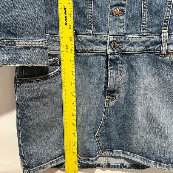 Retrofete Sibi Puff-Sleeve Denim Mini Dress Size L NWT - Picture 7 of 13